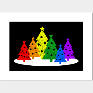 Gay Pride Christmas Trees Posters and Art